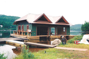 Boathouse on Seventh Lake in the Adirondacks